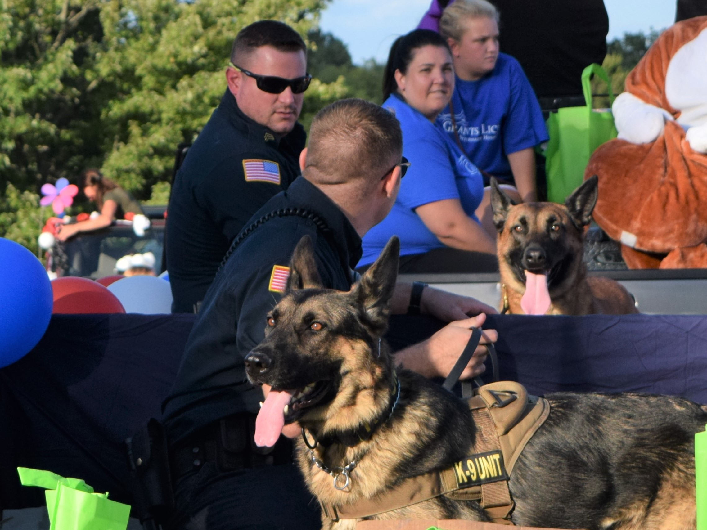 Yogi and Nebula with handlers.JPG
